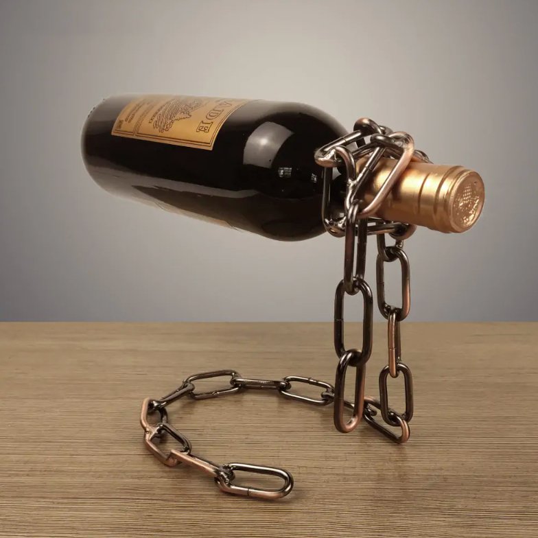 Magic Iron Chain Wine Bottle Holder - Pickett's Lane