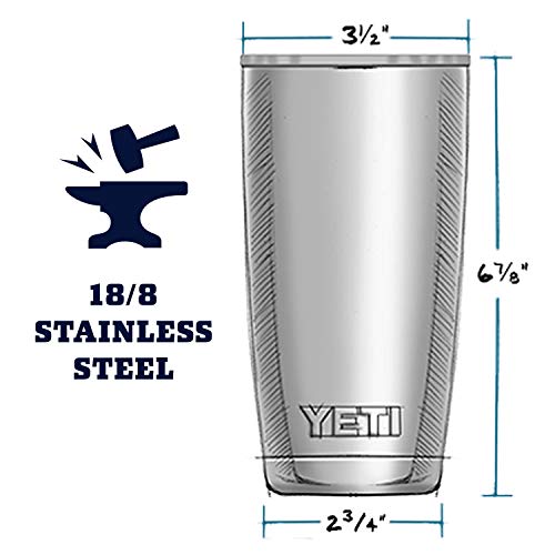 YETI Rambler 20 oz Tumbler, Stainless Steel, Vacuum Insulated with MagSlider Lid, Navy - Pickett's Lane
